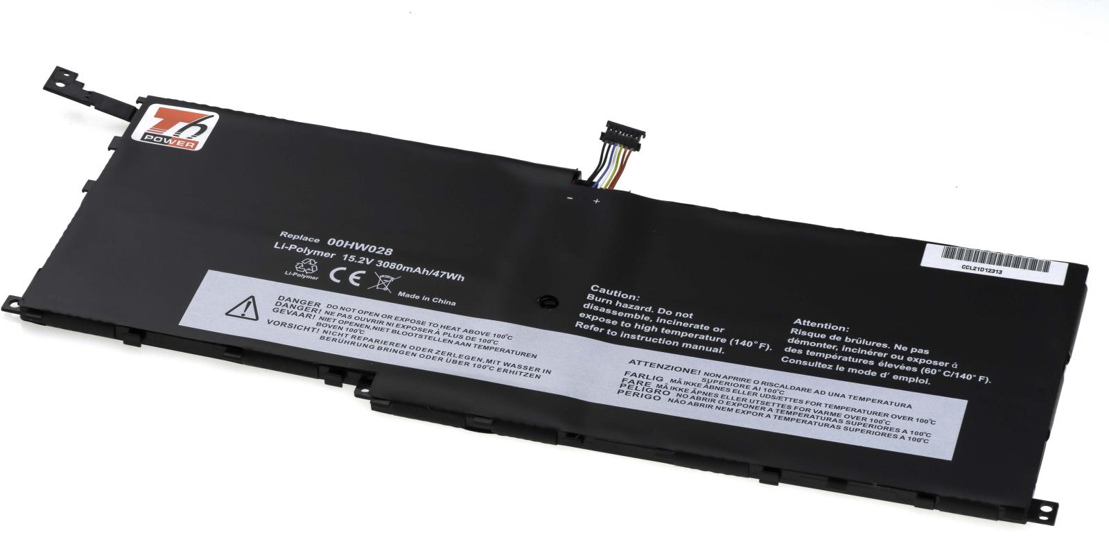 Fotografia produktu: Batéria T6 Power pre Lenovo ThinkPad X1 Carbon 4th Gen, X1 Yoga, 3080mAh, 47Wh, 4cell, Li-Pol