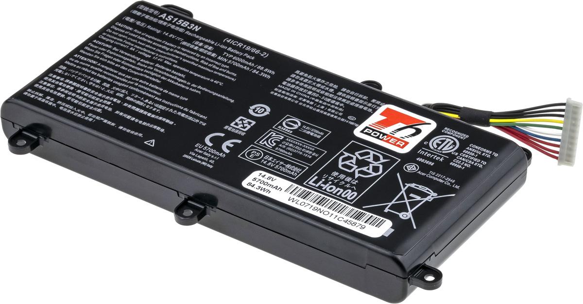 Fotografia produktu: Batéria T6 Power pre Acer Predator 15 G9-591, G9-592, 17 G9-791, G9-792, 6000mAh, 88Wh, 8cell
