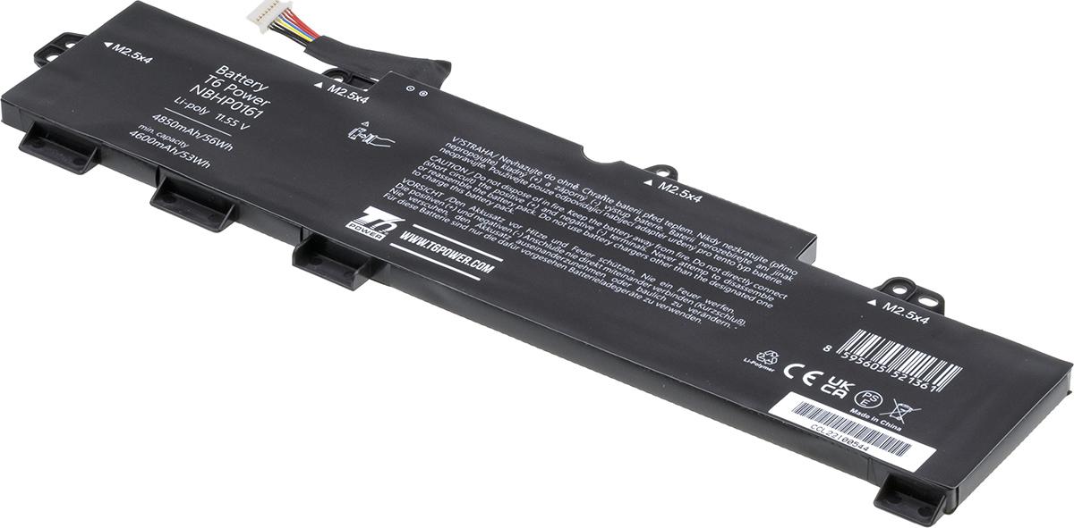 Fotografia produktu: Batéria T6 Power HP EliteBook 755 G5, 850 G5, 850 G6, ZBook 15u G5, 4850mAh, 56Wh, 3cell, Li-pol
