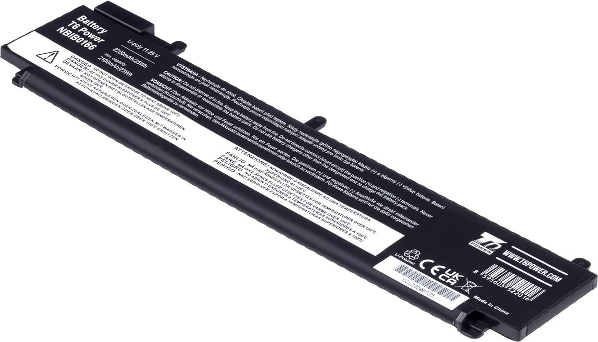 Fotografia produktu: Batéria T6 Power pre Lenovo ThinkPad T460s, T470s, 2200mAh, 25Wh, 3cell, Li-Pol