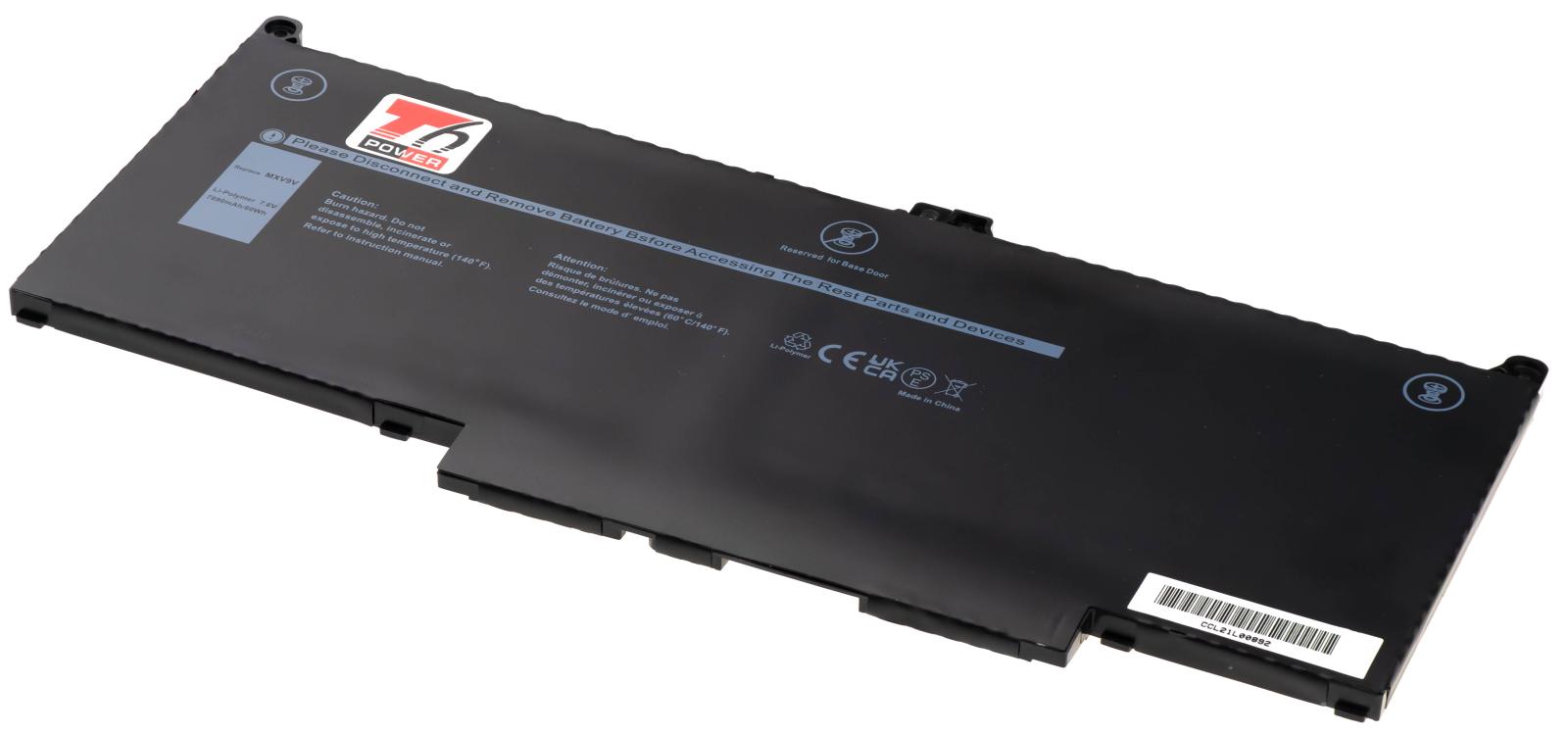 Fotografia produktu: Batéria T6 Power pre Dell Latitude 5300, 7300, 7400, 7890mAh, 60Wh, 4cell, Li-pol
