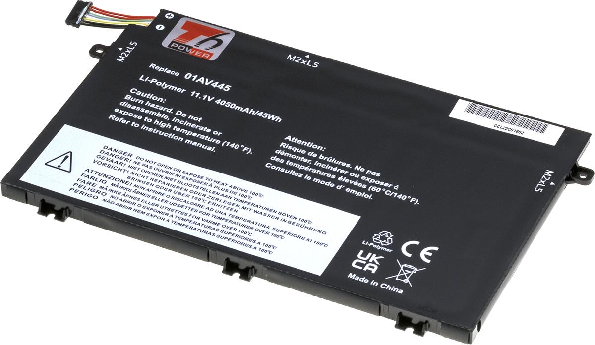 Fotografia produktu: Batéria T6 Power pre Lenovo ThinkPad E480, E490, E580, E590, E14, E15, 4050mAh, 45Wh, 3cell, Li-pol