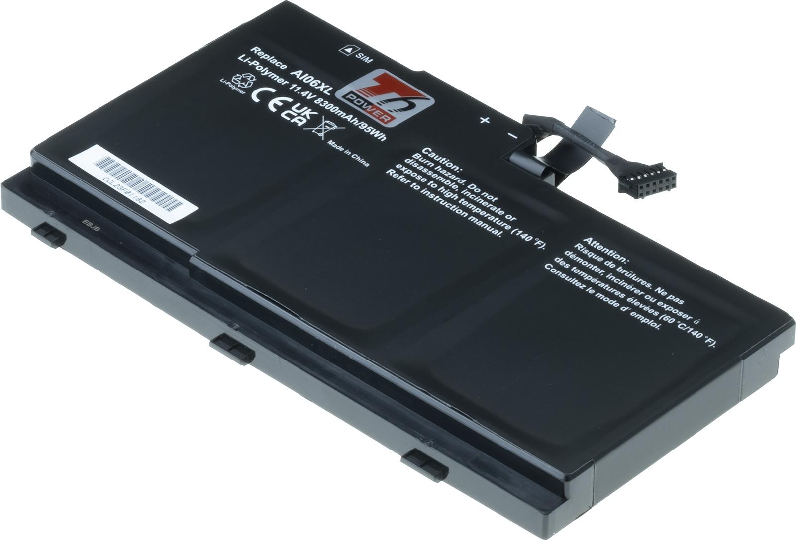 Fotografia produktu: Batéria T6 Power pre HP ZBook 17 G3, 8300mAh, 95Wh, 6cell, Li-ion