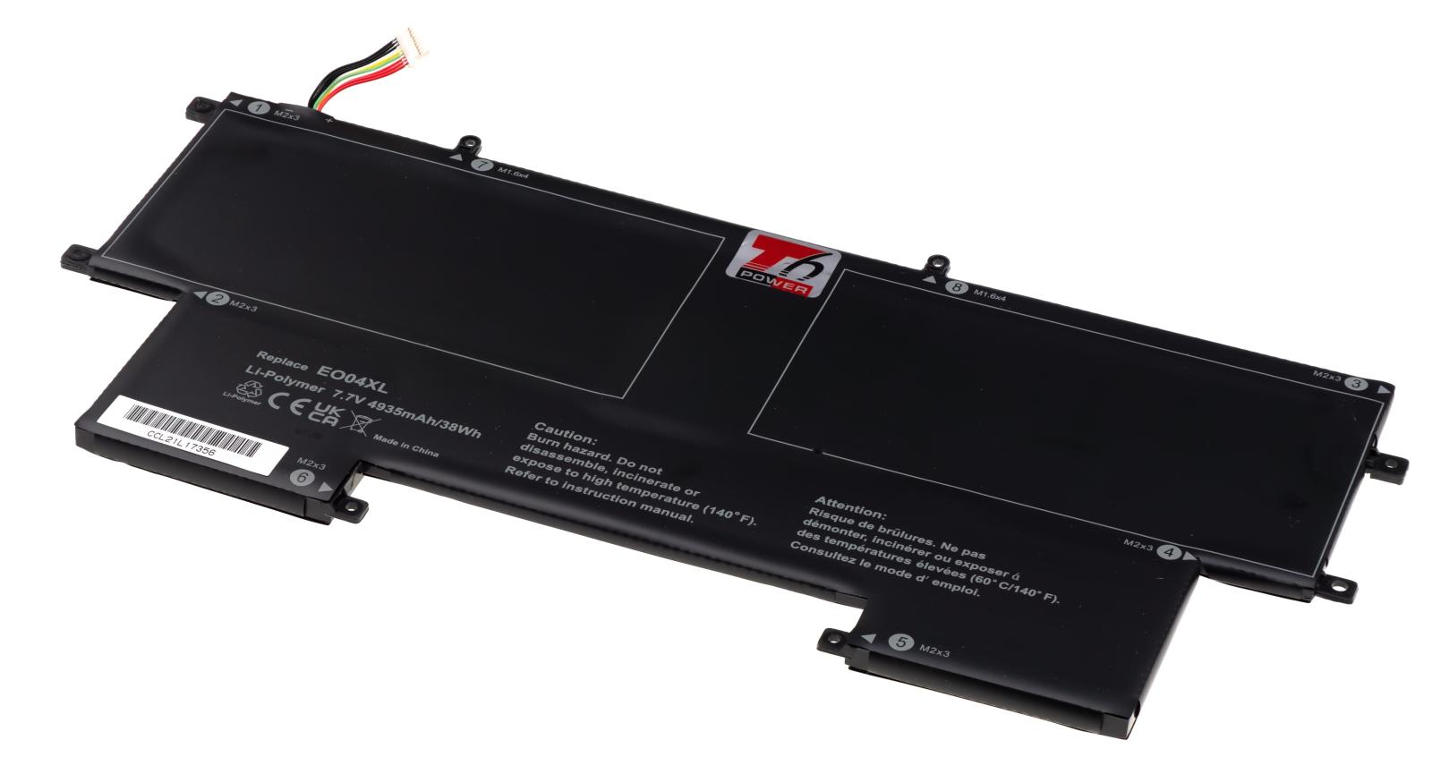Fotografia produktu: Batéria T6 Power pre HP EliteBook Folio G1, 4935mAh, 38Wh, 4cell, Li-pol