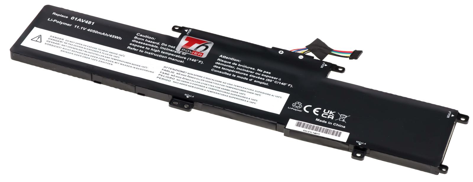 Fotografia produktu: Batéria T6 Power pre Lenovo ThinkPad L380, L390, S2 Yoga, 4050mAh, 45Wh, 3cell, Li-Pol