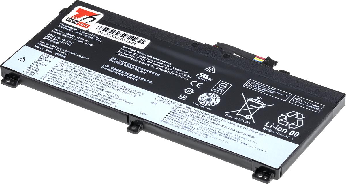 Fotografia produktu: Batéria T6 Power Lenovo ThinkPad T550, T560, W550, P50, internal, 3900mAh, 44Wh, 3cell, Li-pol