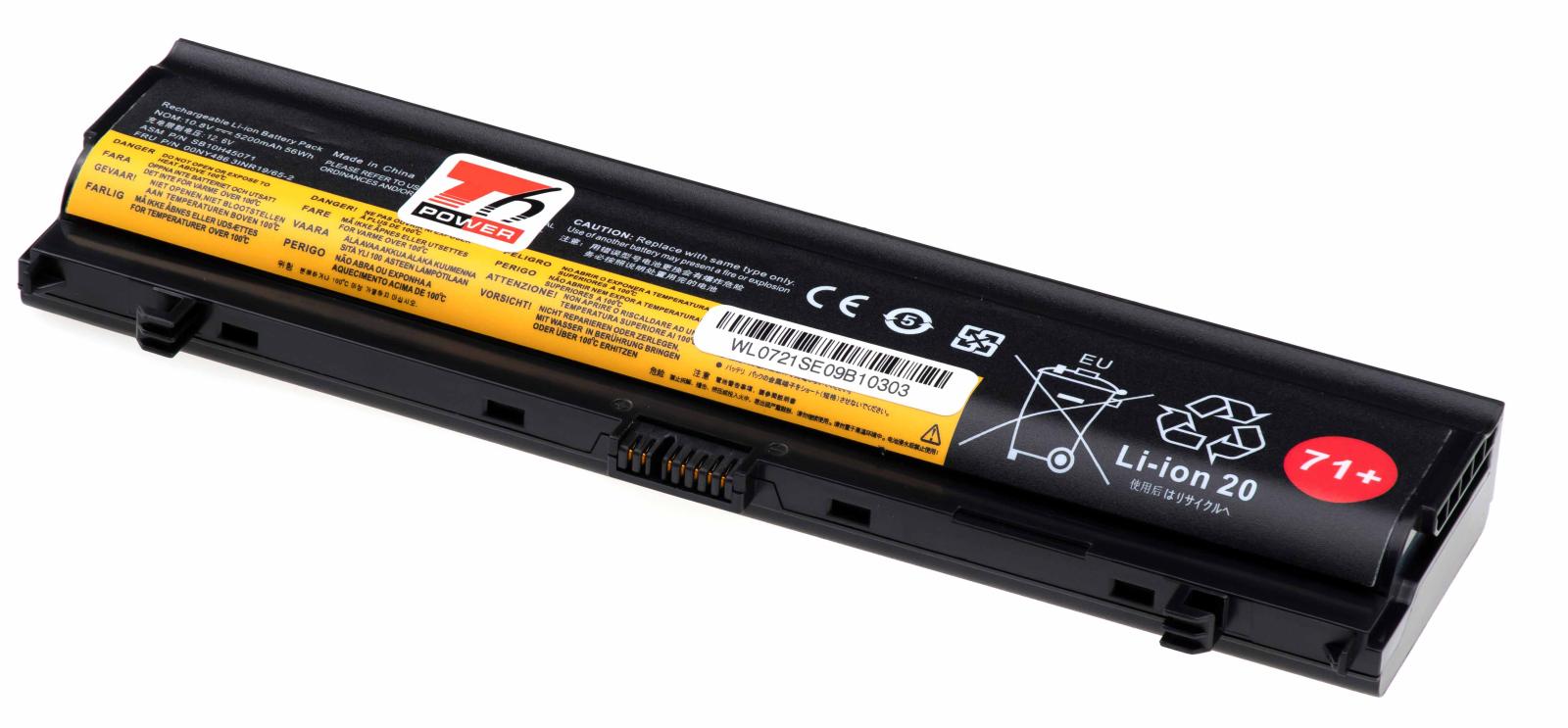 Fotografia produktu: Batéria T6 Power pre Lenovo ThinkPad L560, L570, 5200mAh, 56Wh, 6cell