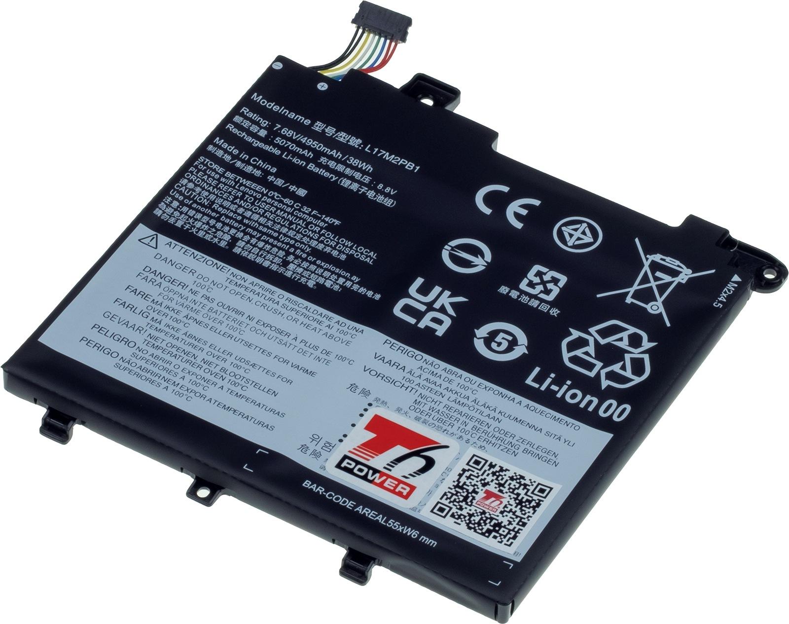 Fotografia produktu: Batéria T6 Power pre Lenovo V330-14IKB, V330-14ARR, V130-14IKB, 4950mAh, 38Wh, 2cell, Li-pol