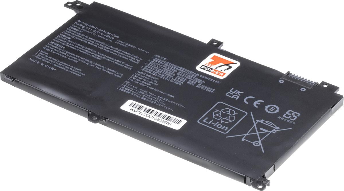 Fotografia produktu: Batéria T6 Power pre Asus VivoBook X430U, X571G, X571L, S430F, S430U, 3650mAh, 42Wh, 3cell, Li-pol