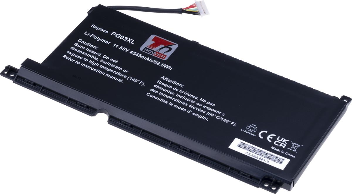 Fotografia produktu: Batéria T6 Power HP Pavilion Gaming 15-dk0000, 15-ec0000, 4545mAh, 52,5Wh, 3cell, Li-pol