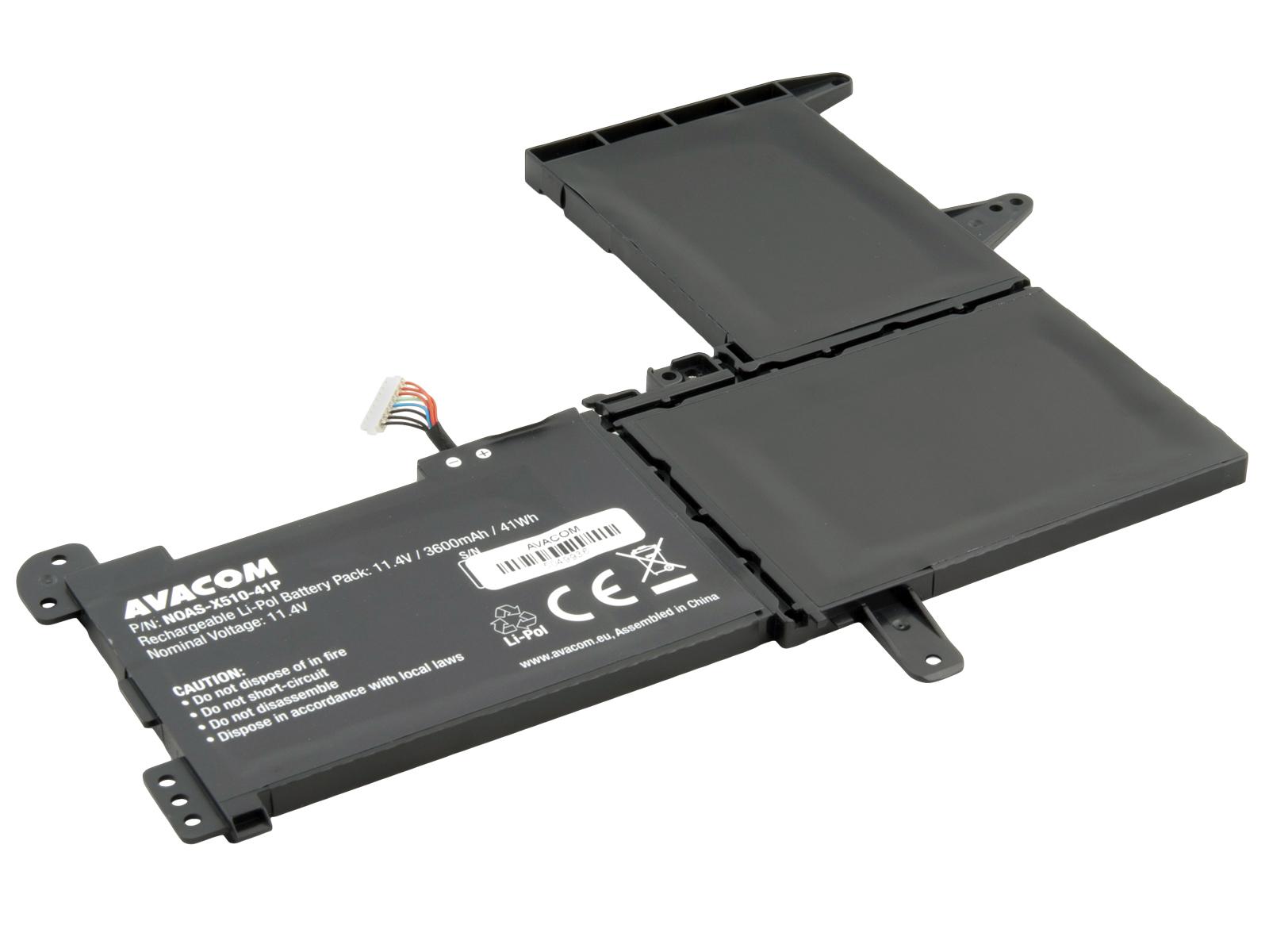 Fotografia produktu: Batéria AVACOM pre Asus VivoBook X510 S510 Li-Pol 11,4 V 3600mAh 41Wh