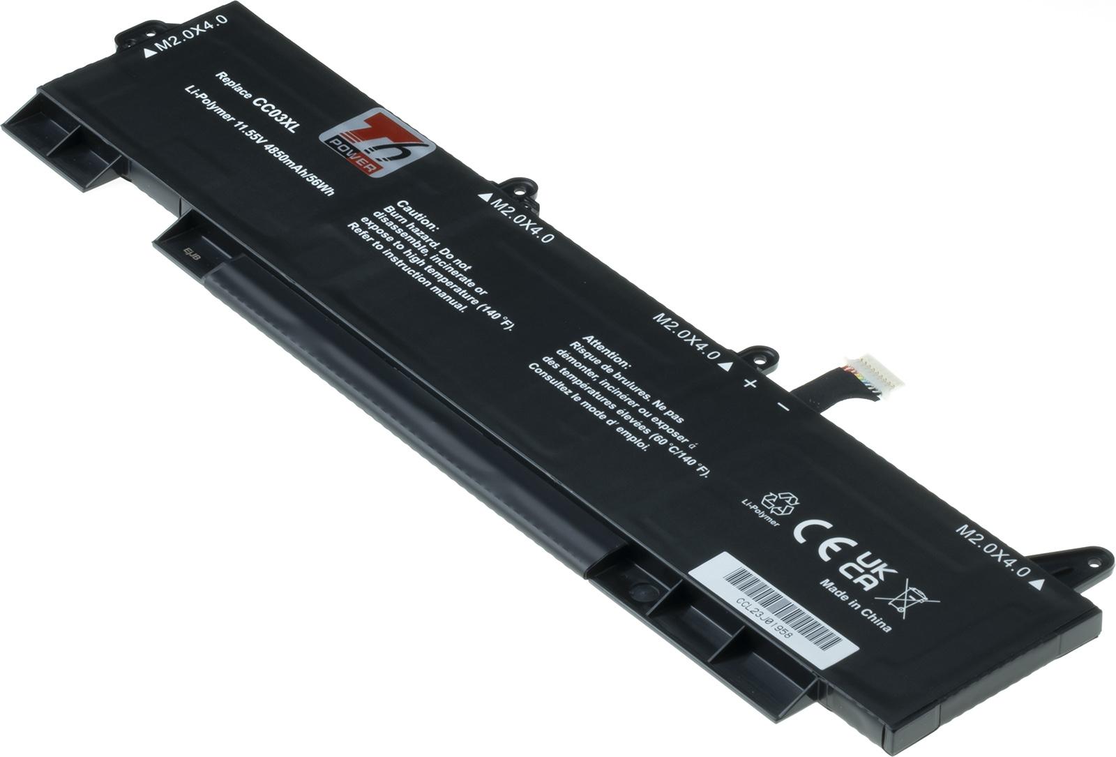 Fotografia produktu: Batéria T6 Power HP EliteBook 850 G7, 850 G8, ZBook 15 G7, 4850mAh, 56Wh, 3cell, Li-pol