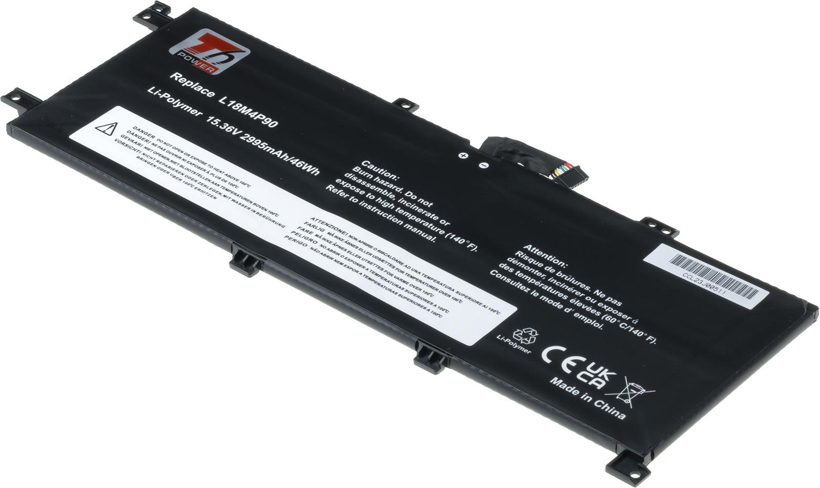 Fotografia produktu: Batéria T6 Power pre Lenovo ThinkPad L13 Yoga Gen 1, Gen 2, 2995mAh, 46Wh, 4cell, Li-Pol