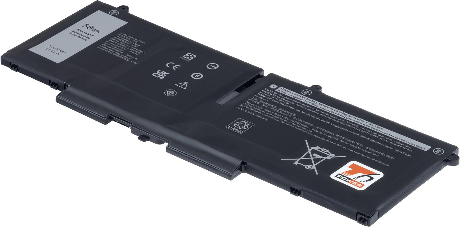 Fotografia produktu: Batéria T6 Power Dell Latitude 5330, 5430, 5530, 7330, 7430, 7530, 3815mAh, 58Wh, 4cell, Li-pol