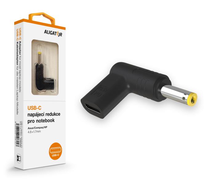 Fotografia produktu: Aligator USB-C napájacia redukcia 4.8*1.7mm pre notebooky Asus/Compaq/HP
