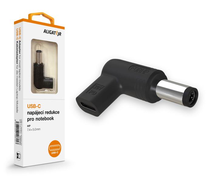 Fotografia produktu: Aligator USB-C napájacia redukcia 7,4 x 5,0 mm pre notebooky HP