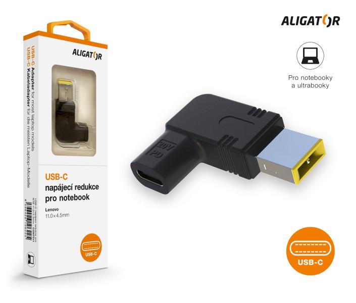 Fotografia produktu: Aligator USB-C napájacia redukcia 11 x 4,5 mm pre notebooky Lenovo
