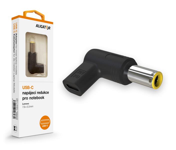 Fotografia produktu: Aligator USB-C napájacia redukcia 7,9 x 5,5 mm pre notebooky Lenovo