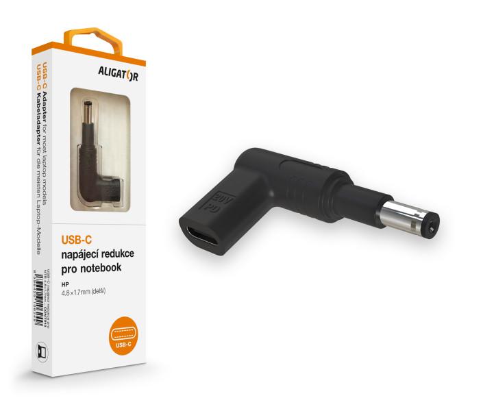 Fotografia produktu: Aligator USB-C napájacia redukcia 4,8 x 1,7 mm (predĺžená) pre notebooky Asus/Compaq/HP