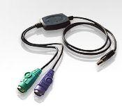 Fotografia produktu: ATEN USB konvertor na 2xPS/2, kl.+myš, káblový