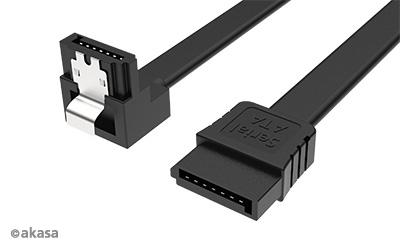 Fotografia produktu: AKASA - Proslim SATA kábel 90 ° - 50 cm