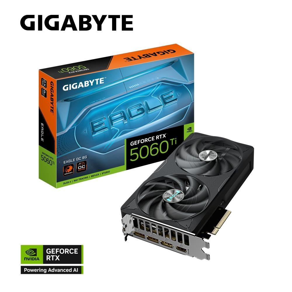 Fotografia produktu: GIGABYTE VGA NVIDIA GeForce RTX 5060 Ti EAGLE OC 8G, 8G GDDR7, 3xDP, 1xHDMI