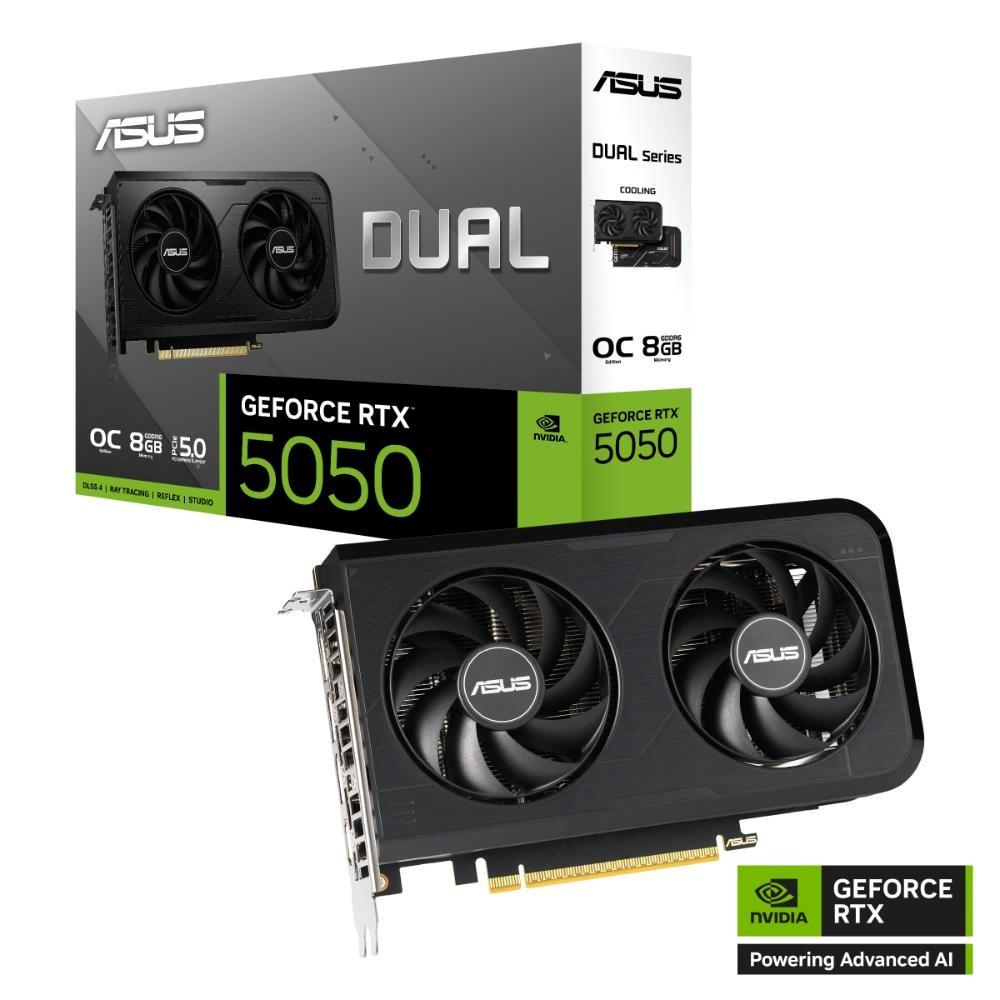 Fotografia produktu: ASUS VGA NVIDIA GeForce RTX 5050 DUAL OC 8G, 8G GDDR6, 3xDP, 1xHDMI