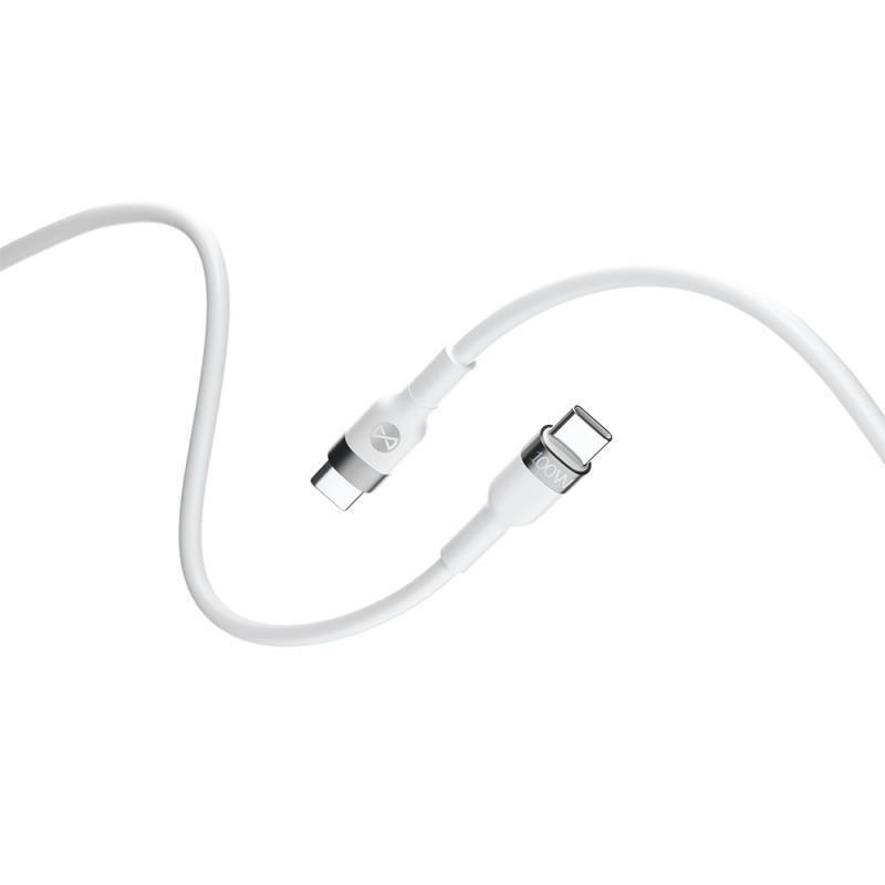 Fotografia produktu: Dátový kábel Forever Flexible USB-C/USB-C 2m 100W biely