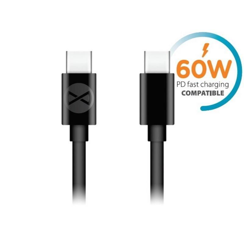 Fotografia produktu: Dátový kábel Forever USB-C/USB-C 1m 3A čierny