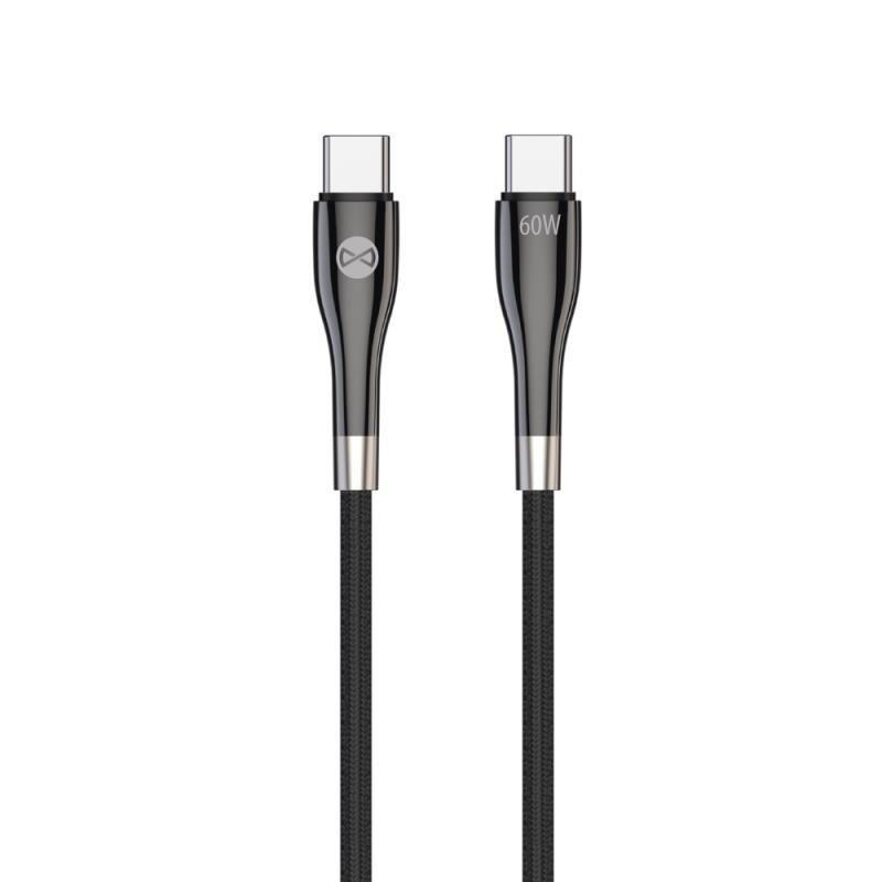 Fotografia produktu: Dátový kábel Forever USB-C/USB-C 1m 60W čierny