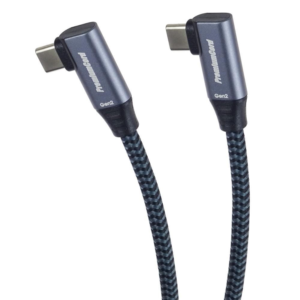 Fotografia produktu: PremiumCord USB-C 2x zahnutý kábel, 2m