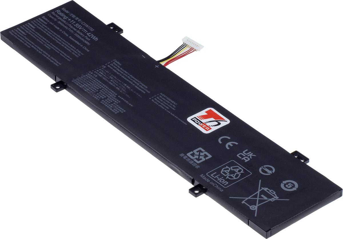 Fotografia produktu: Batéria T6 Power pre Asus VivoBook Flip 14 TP412UA, TP412FA, 3640mAh, 42Wh, 3cell, Li-poly
