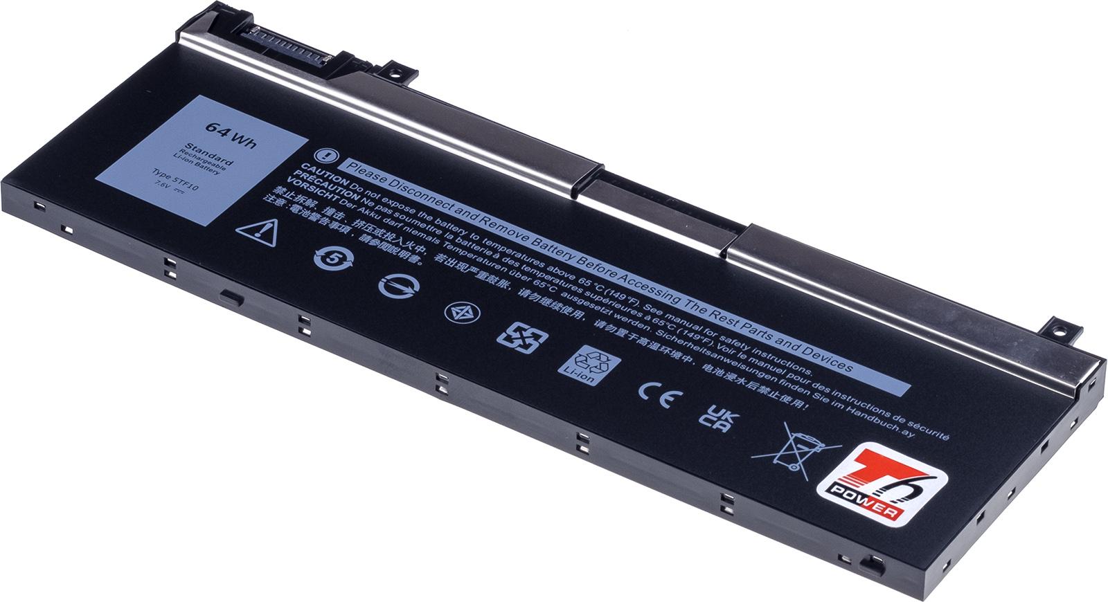 Fotografia produktu: Batéria T6 Power pre Dell Precision 7530, 7540, 7730, 7740, 8420mAh, 64Wh, 4cell, Li-pol