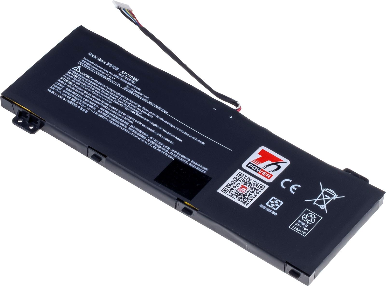 Fotografia produktu: Batéria T6 Power Acer Nitro 5 AN515-58, ANV15-51, 3733mAh, 57,4Wh, 4cell, Li-pol