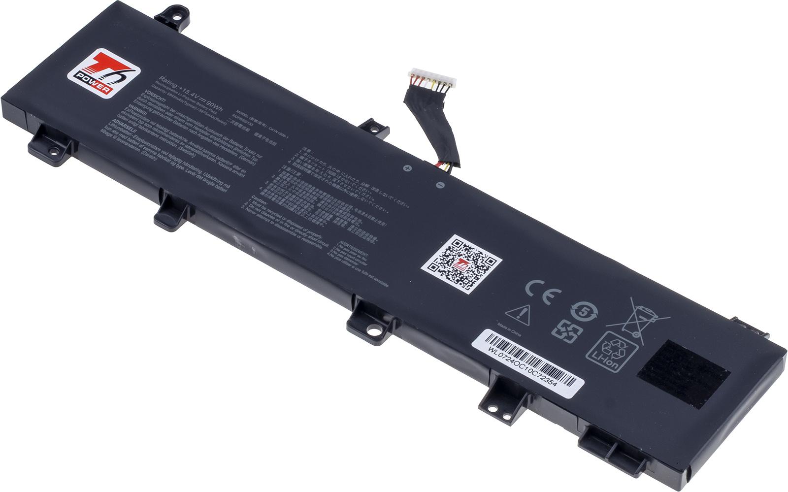 Fotografia produktu: Batéria T6 Power pre Asus TUF FX706Q, FA706Q, FX506Q, FA506Q, 5845mAh, 90Wh, 4cell, Li-pol