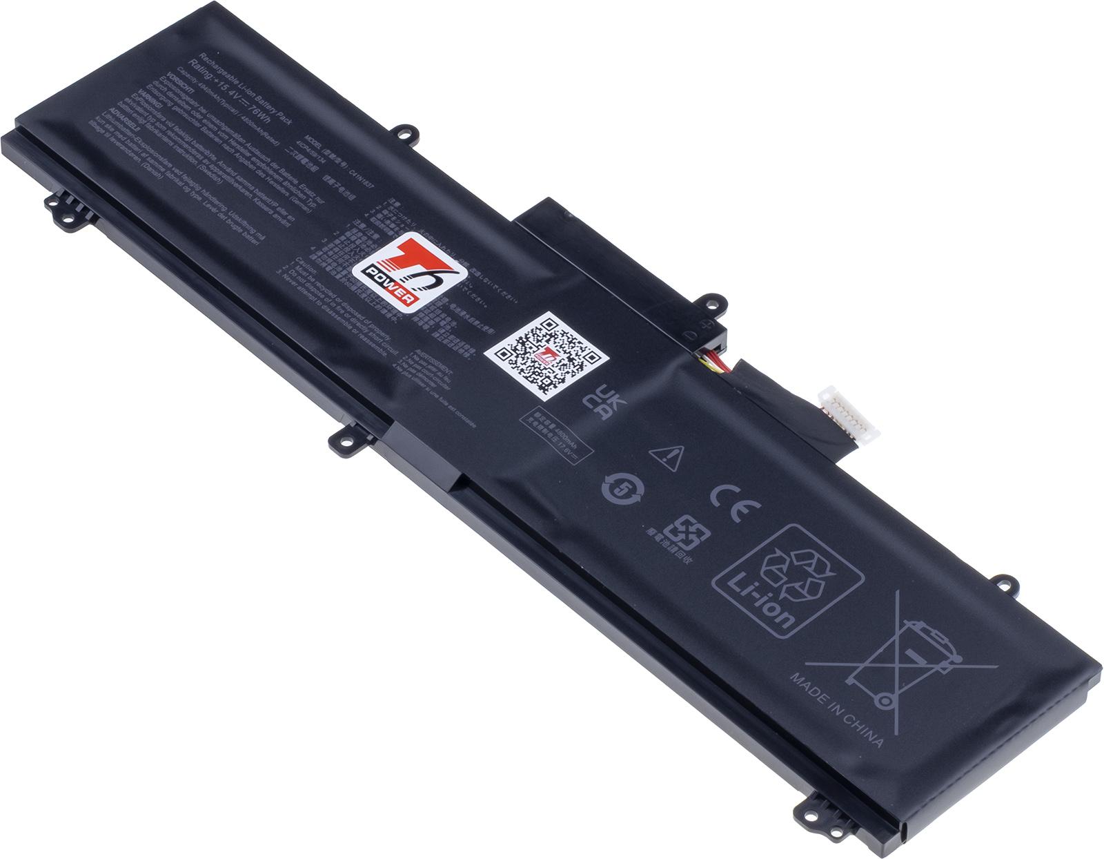 Fotografia produktu: Batéria T6 Power Asus ROG Zephyrus GA502, GU502, GX502, GU532, GX532, 4940mAh, 76Wh, 4cell, Li-poly