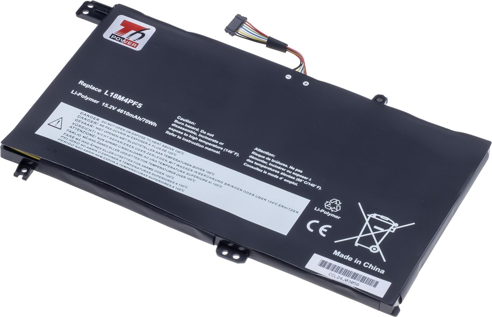 Fotografia produktu: Batéria T6 Power pre Lenovo IdeaPad S540-15IML, S540-15IWL GTX 81SW, 4610mAh, 70Wh, 4cell, Li-Pol