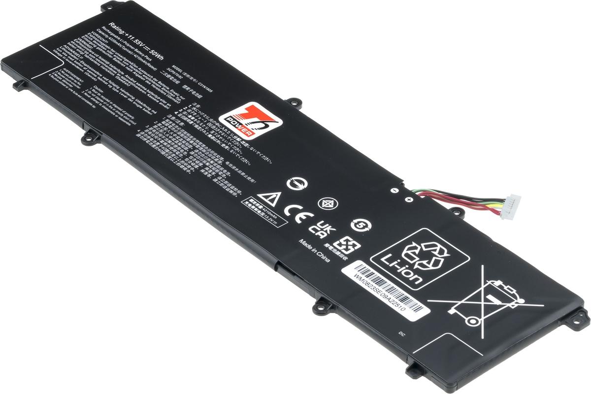 Fotografia produktu: Batéria T6 Power pre Asus VivoBook S333EA, X1505VA, X1704VA, X321EA, 4335mAh, 50Wh, 3cell, Li-poly