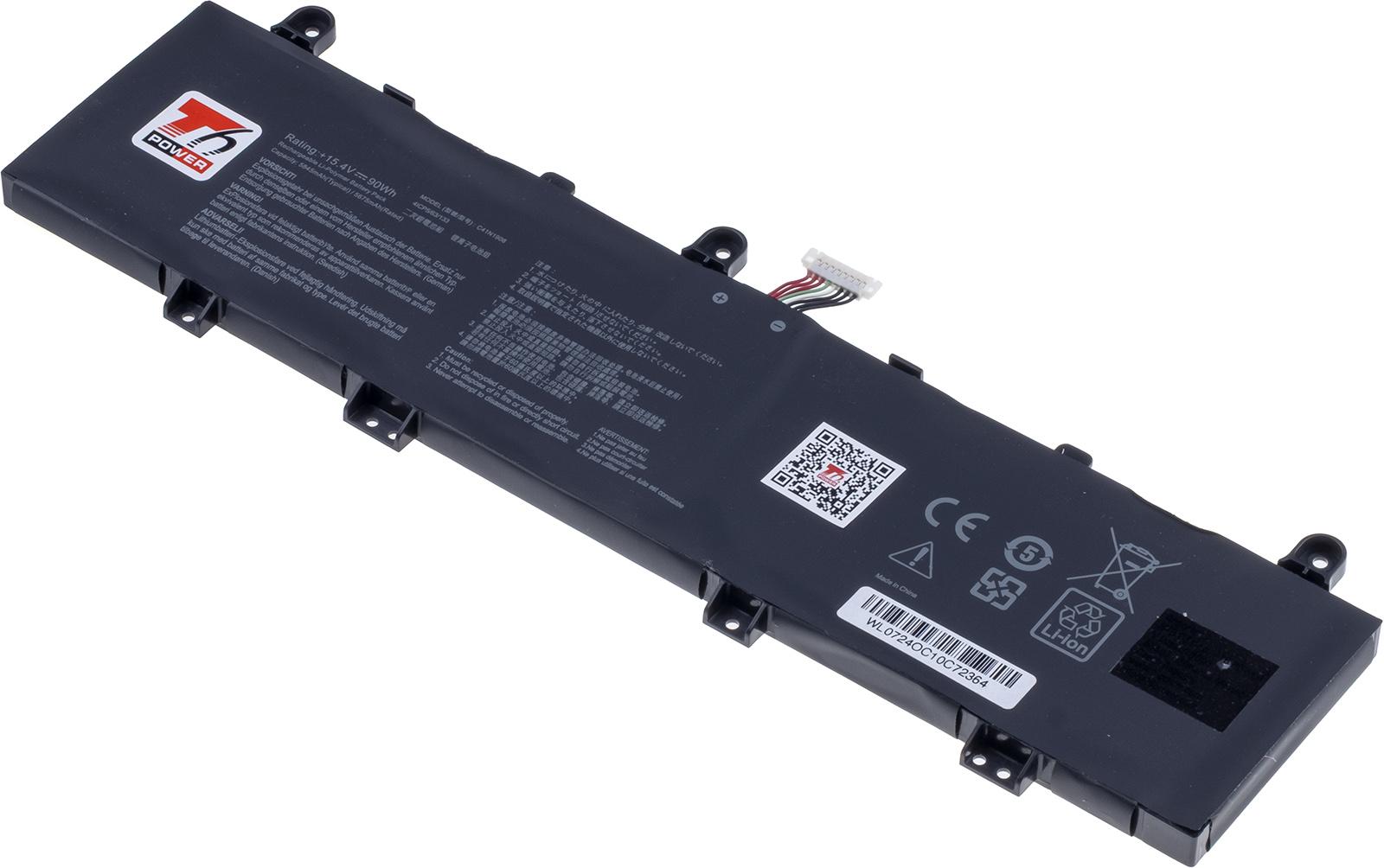 Fotografia produktu: Batéria T6 Power pre Asus ROG Zephyrus Duo GX550, GX551, 5845mAh, 90Wh, 4cell, Li-poly