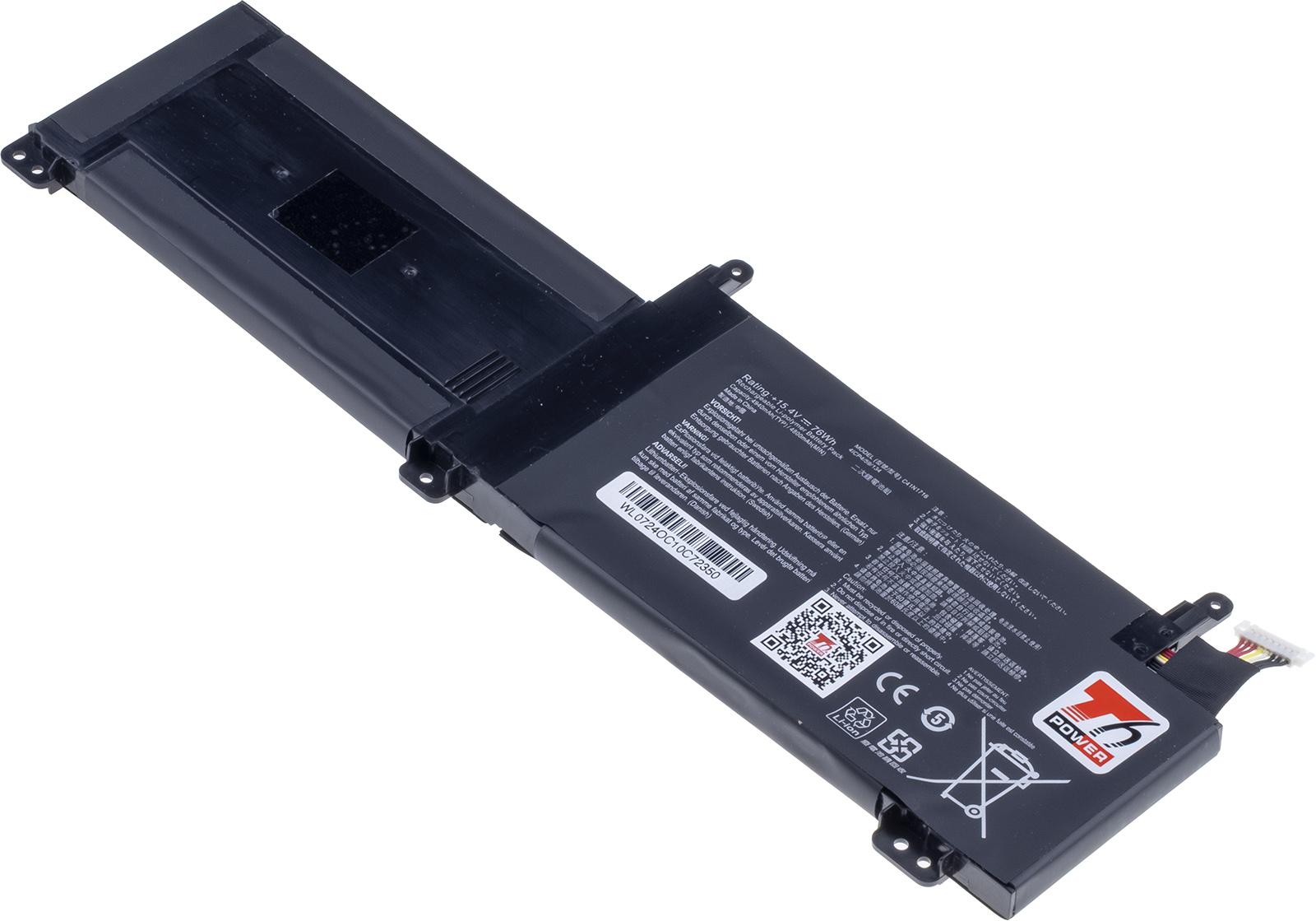 Fotografia produktu: Batéria T6 Power pre Asus ROG Strix GL703GM, GL703GS, 4940mAh, 76Wh, 4cell, Li-poly