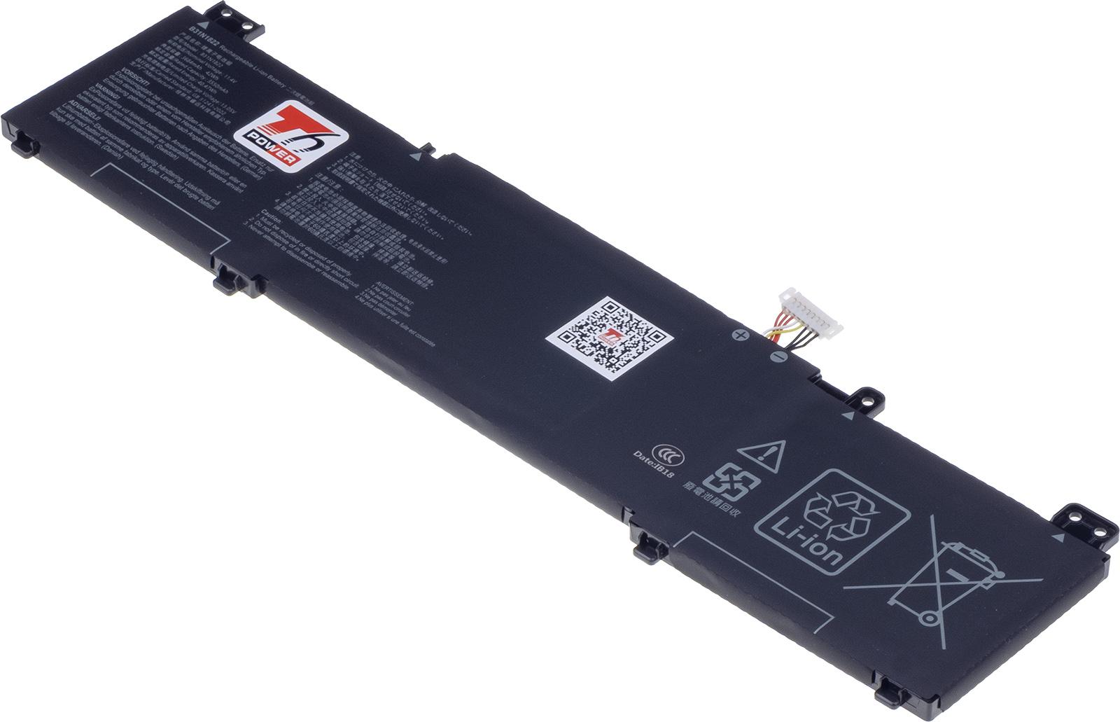 Fotografia produktu: Batéria T6 Power pre Asus ZenBook Flip UM462DA, UX462DA, Q406DA, 3684mAh, 42Wh, 3cell, Li-pol