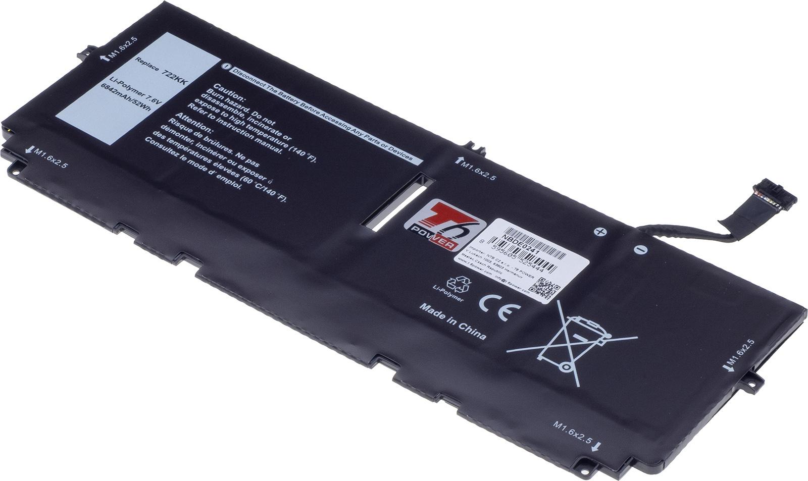 Fotografia produktu: Batéria T6 Power pre Dell XPS 13 9300, XPS 13 9310, 6842mAh, 52Wh, 4cell, Li-pol