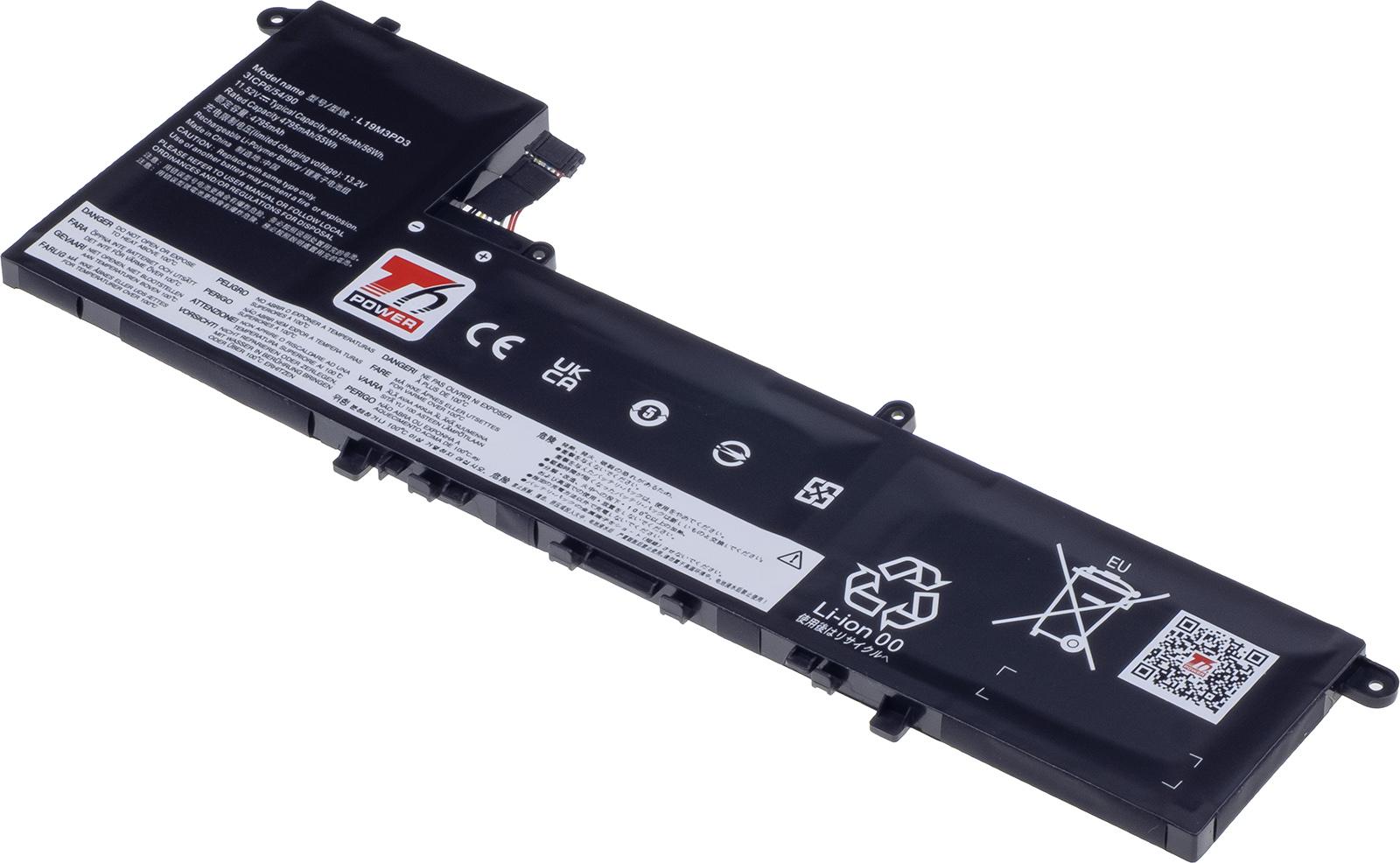Fotografia produktu: Batéria T6 Power pre Lenovo IdeaPad S540-13ITL, S540-13IML, S540-13ARE, 4915mAh, 56Wh, 3cell, Li-Pol