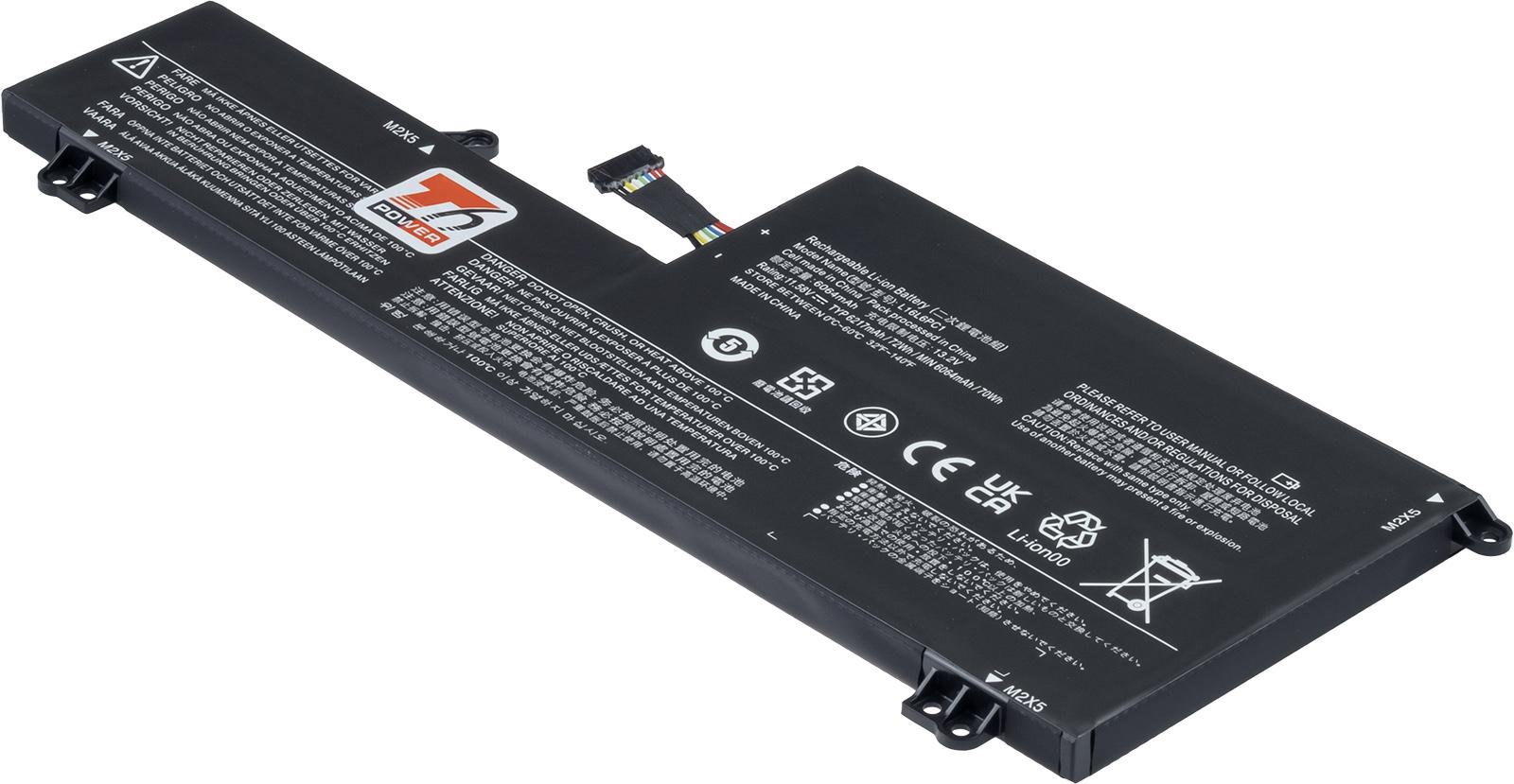 Fotografia produktu: Batéria T6 Power pre Lenovo Yoga 720-15IKB, 6217mAh, 72Wh, 6cell, Li-pol