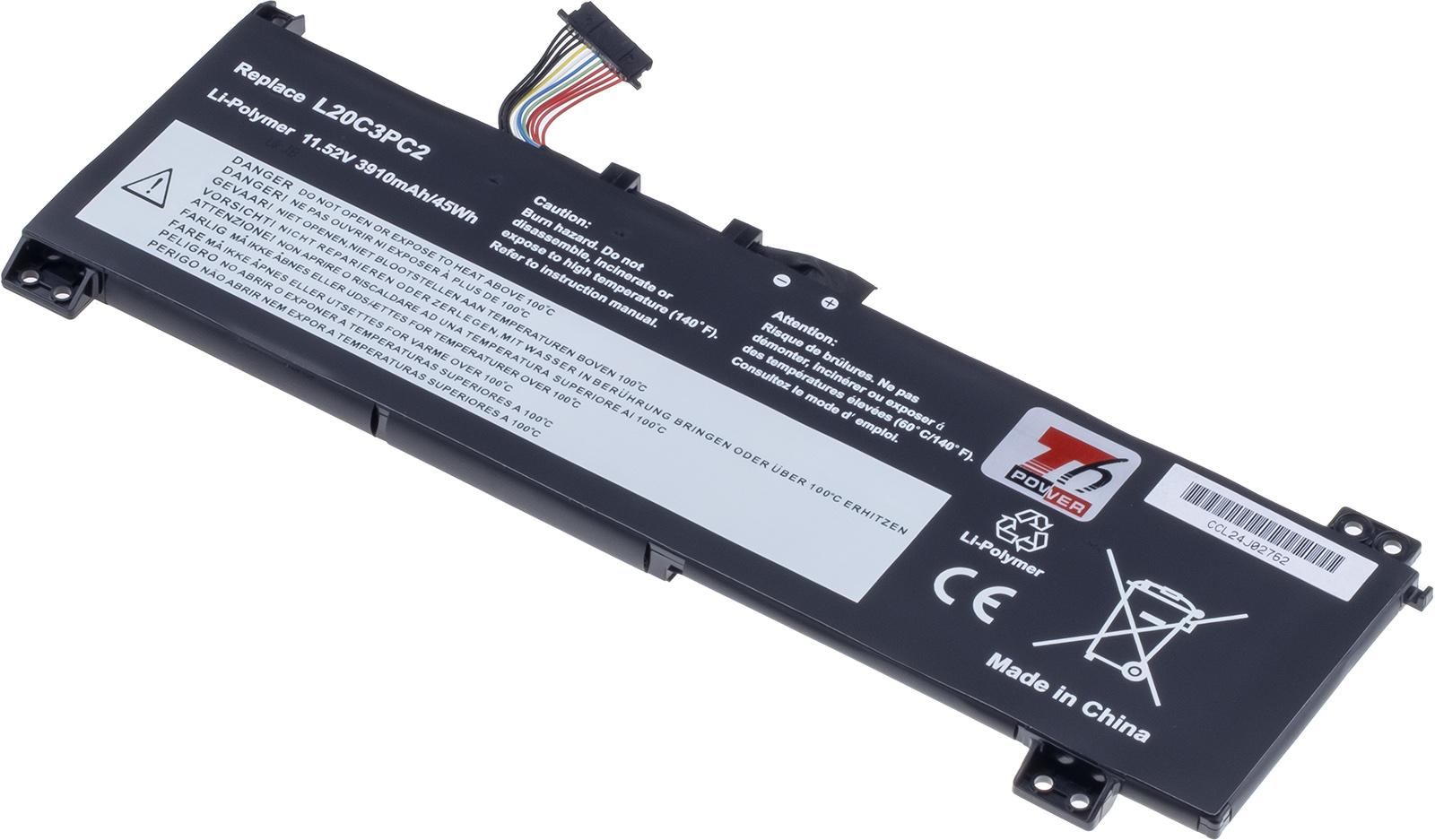 Fotografia produktu: Batéria T6 Power pre Lenovo IdeaPad 3-15ACH6, 3-15IHU6, 3910mAh, 45Wh, 3cell, Li-poly