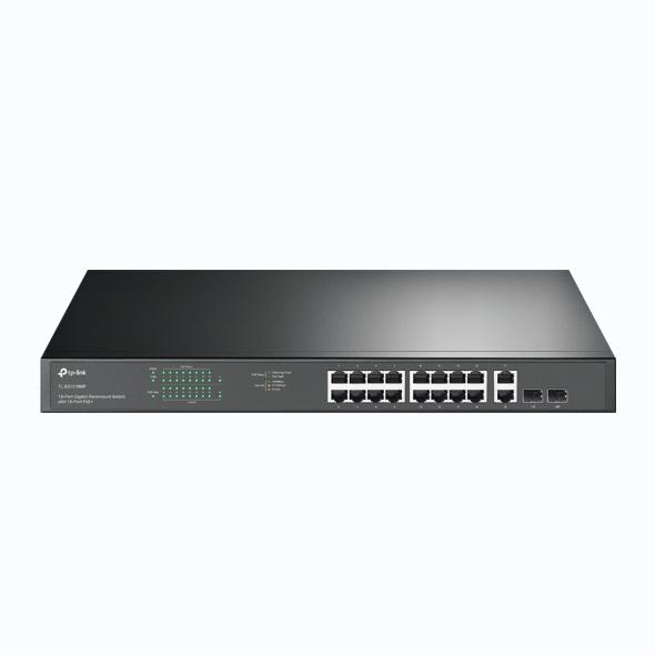 Fotografia produktu: TP-Link TL-SG1218MP 16xGb 250W POE+ 2xGb nonPOE, 2xSFP CCTV switch