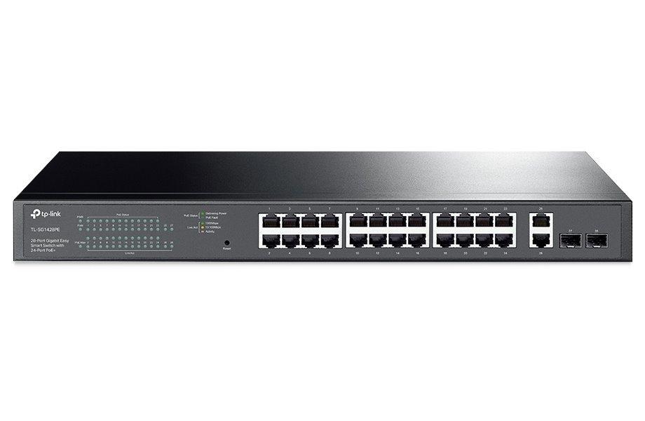 Fotografia produktu: TP-Link TL-SG1428PE 24xGb POE+ 250W, 2xGb nonPOE, 2xSFP rack switch