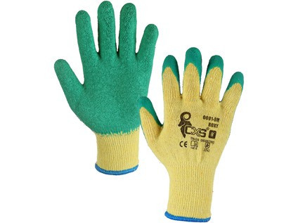 Povrstvené rukavice ROXY, žlto-zelené, veľ. 07