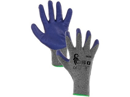 Povrstvené rukavice COLCA, šedo-modrá, veľ. 8