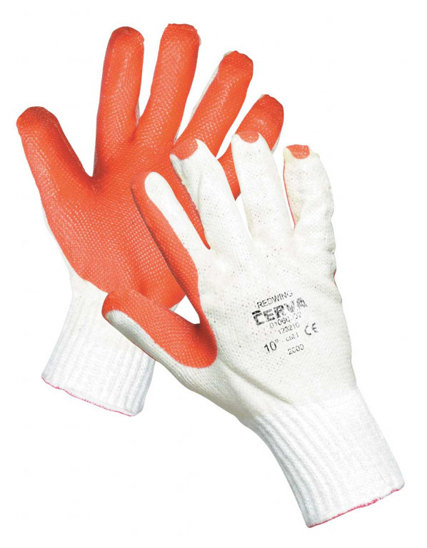 REDWING rukavice potiahnuté latexom - 10